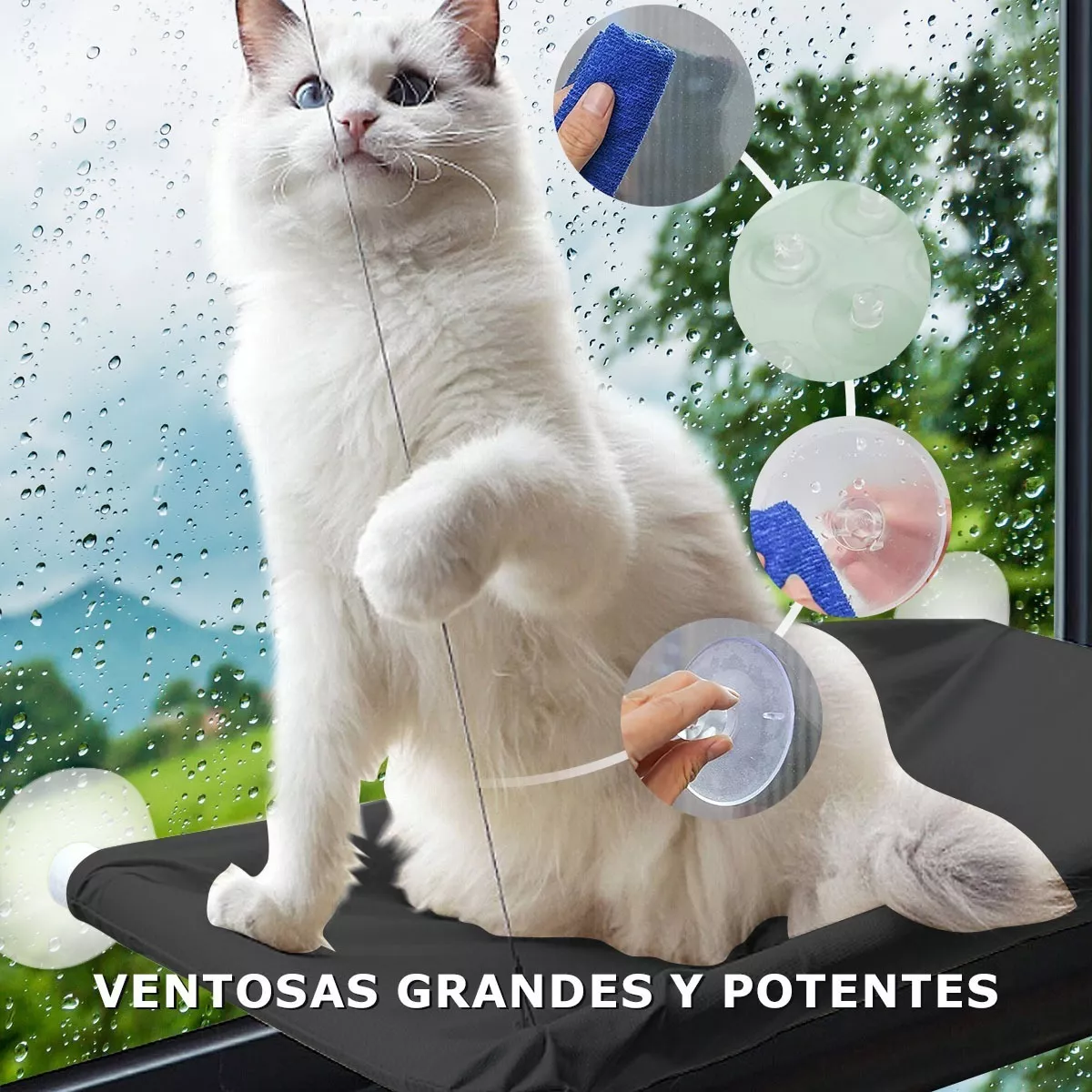 Foto 4 pulgar | Hamaca de Ventana para Gatos Eo Safe Imports ESI-8418 color Negro