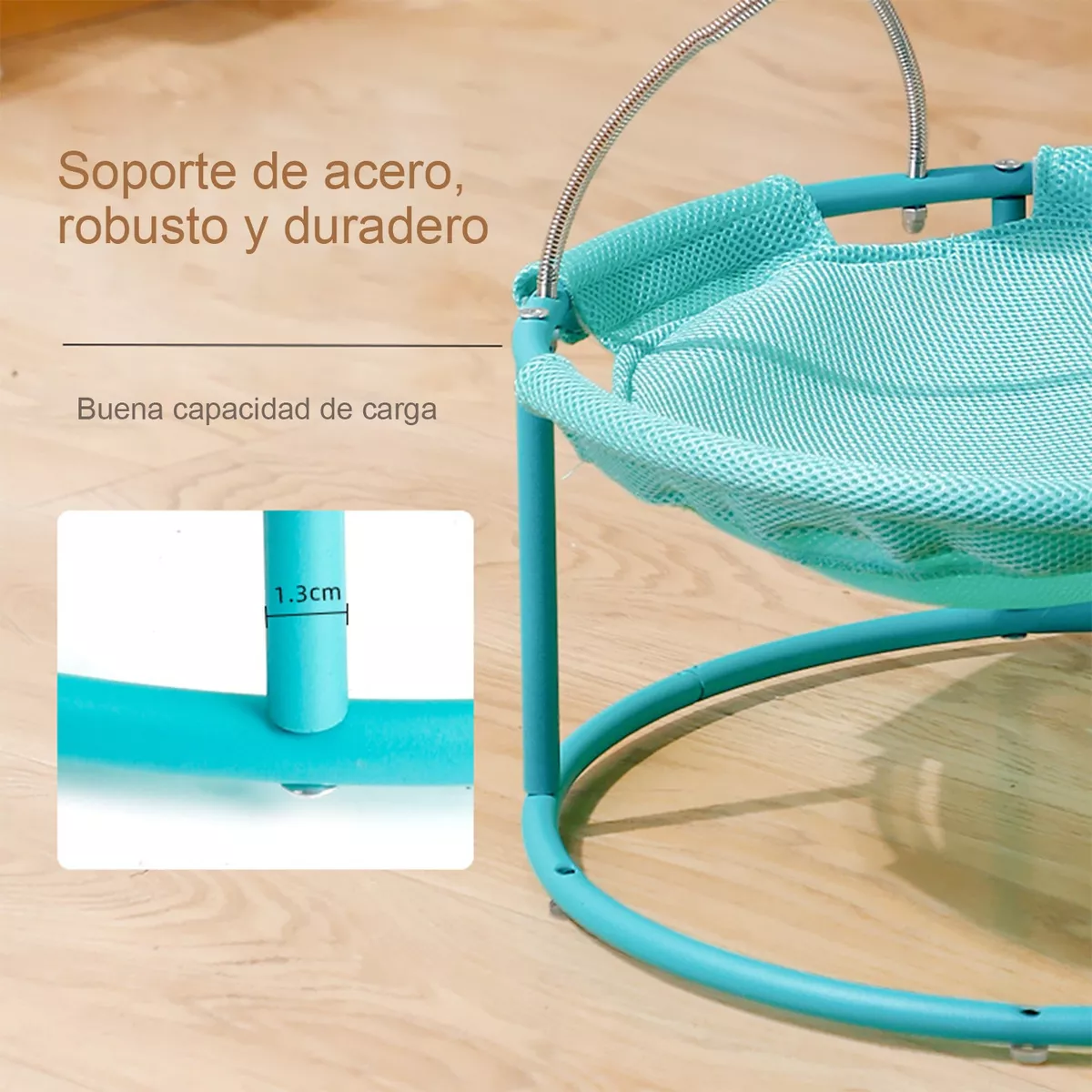 Foto 4 pulgar | Hamaca Redonda Desmontable Eo Safe Imports Esi-11546 Verde para Gatos