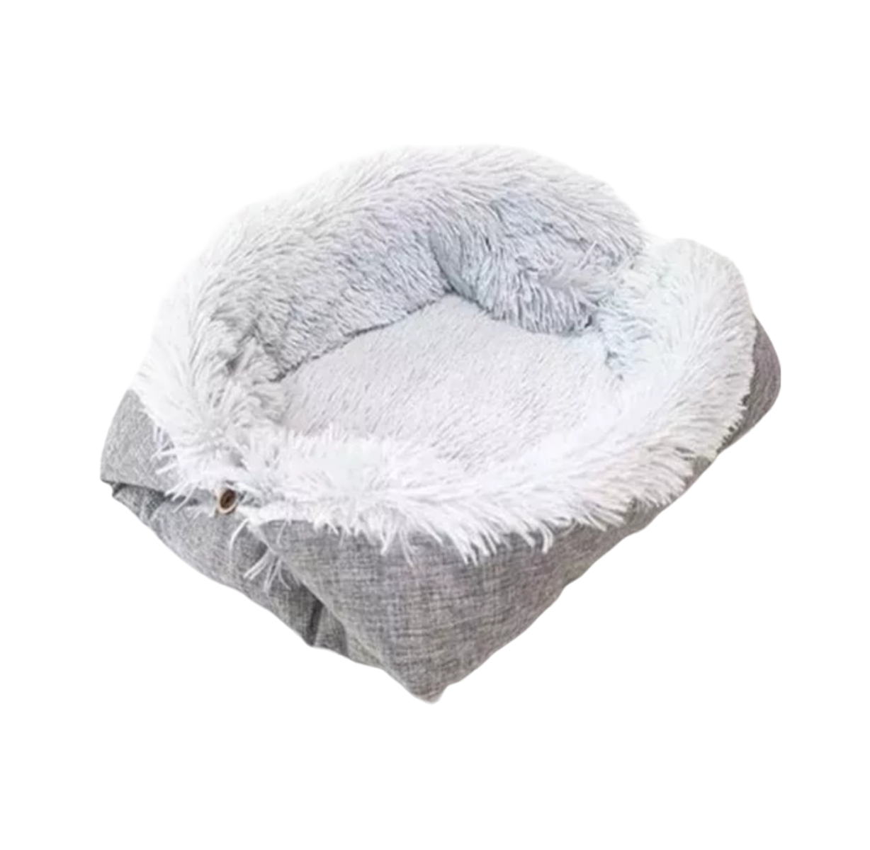 Cama Para Gatos Mascotas Perros Suave Manta Lavable Plegable Gris