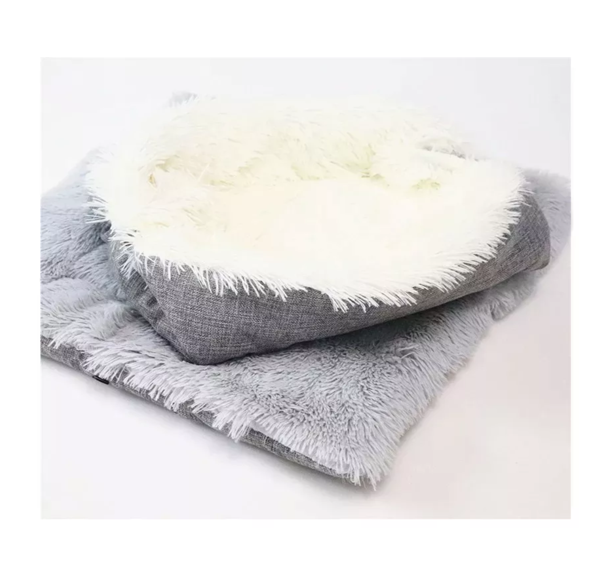 Foto 6 pulgar | Cama Suave Manta Lavable Plegable Gris Para Mascotas Perros
