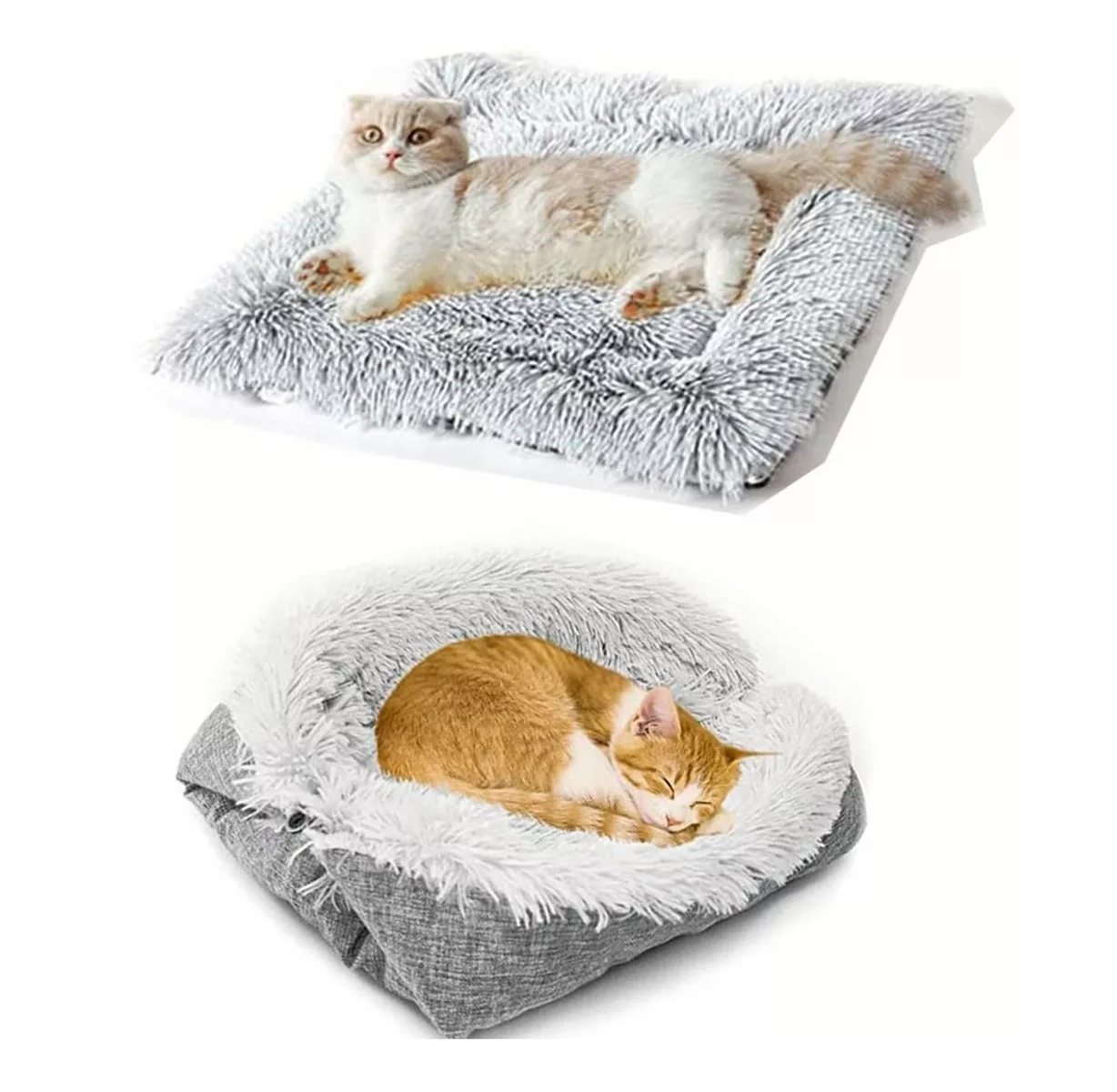 Foto 7 pulgar | Cama Suave Manta Lavable Plegable Gris Para Mascotas Perros