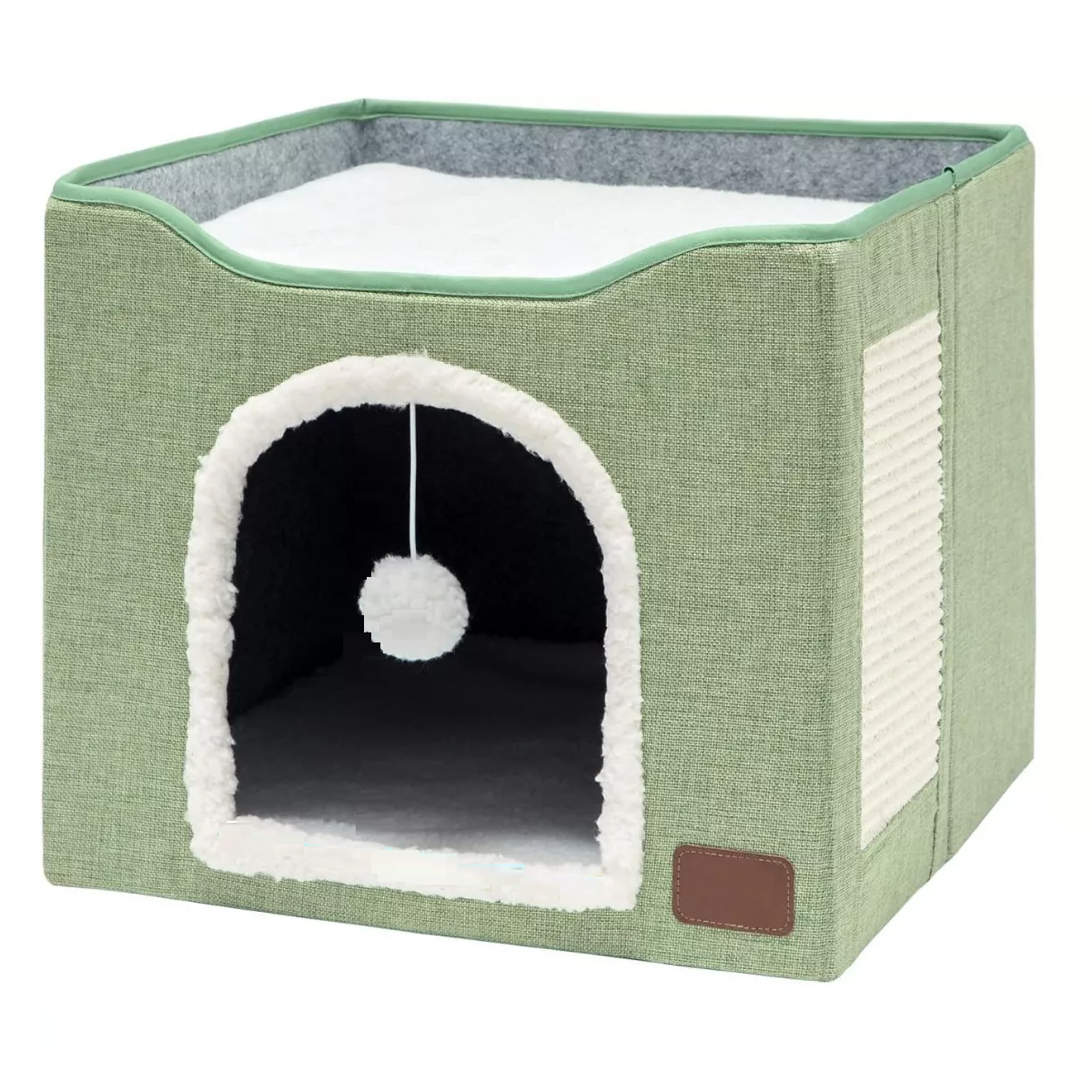 Foto 2 pulgar | Casa Y Cama Plegable Para Gato Con Cojín Suave Eo Safe Imports Esi-14721 Verde