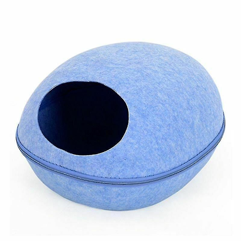 Foto 2 pulgar | Cama Para Gatos Huoguo Hoopet Con Almohada De Fieltro Azul, 48 X 39 X 26 Cm - Venta Internacional.