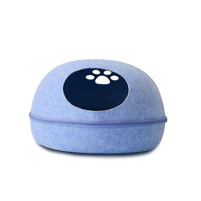 Foto 3 | Cama Para Gatos Huoguo Hoopet Con Almohada De Fieltro Azul, 48 X 39 X 26 Cm - Venta Internacional.