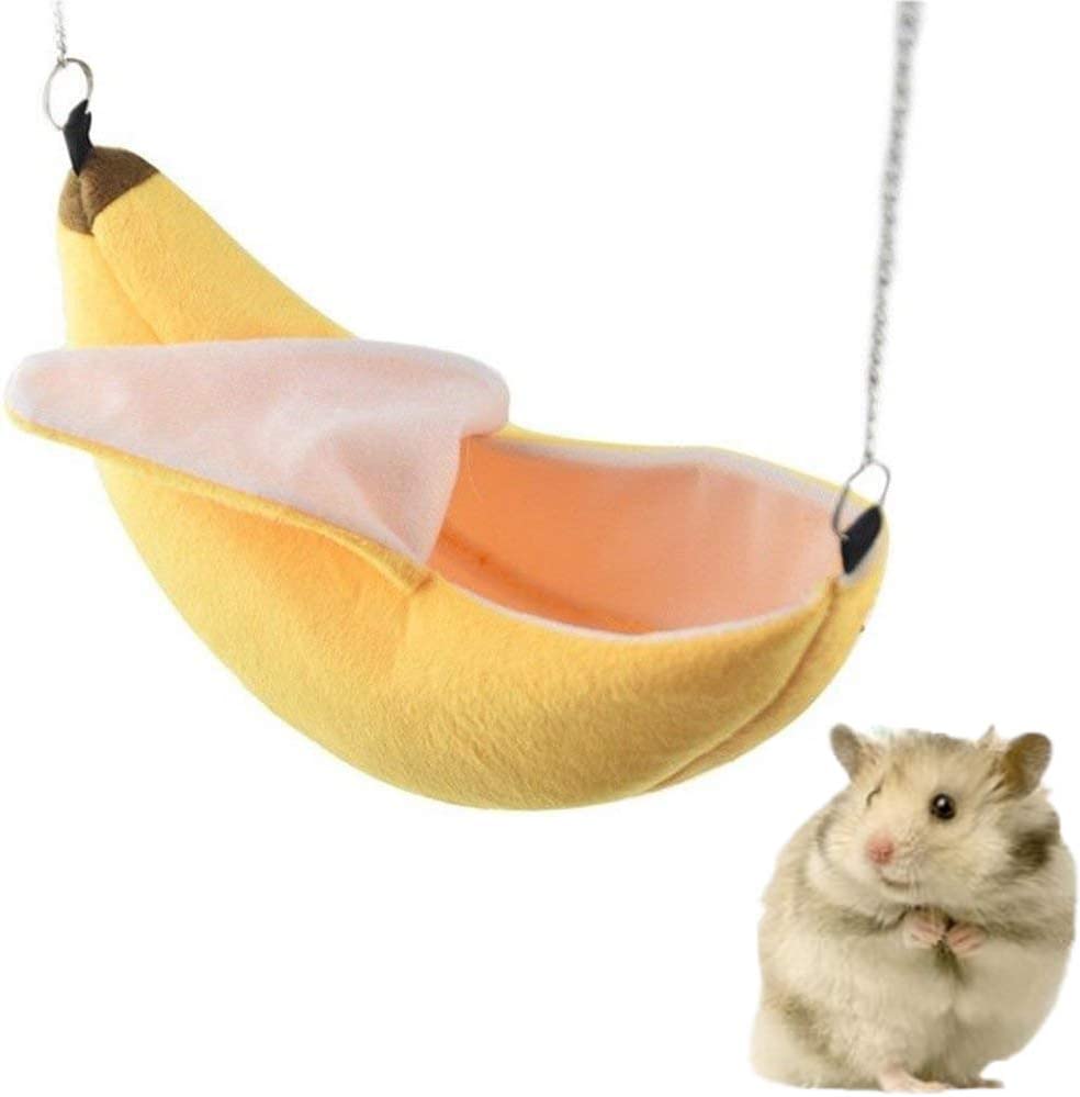 Hamaca Para Hamster, Con Forma De Plátano, Cálida, Para Mascotas Pequeñas - Venta Internacional.