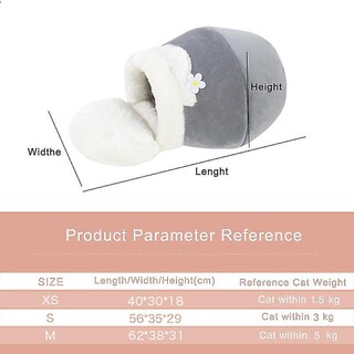 Foto 4 | Despertador Para Cama Con Forma De Gato, Cálido, De Felpa, Portátil, Plegable, Gris - Venta Internacional.