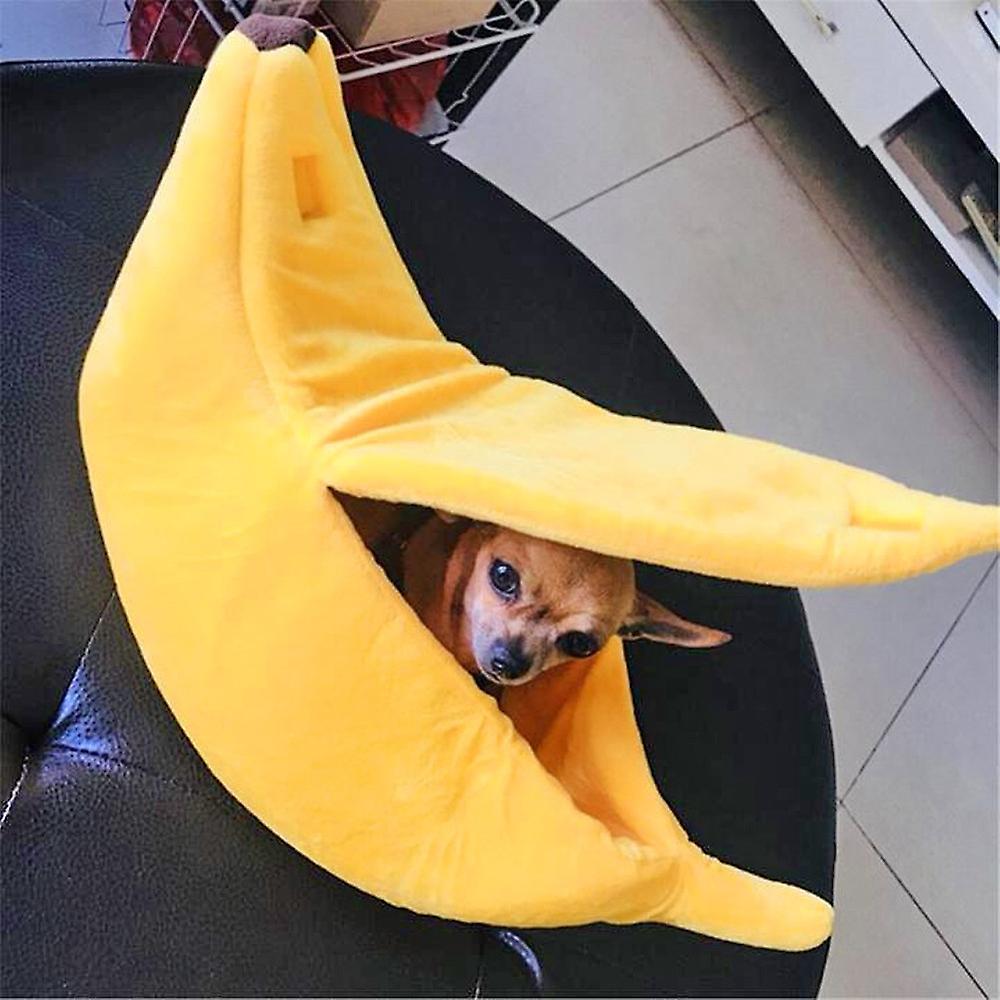Foto 3 pulgar | Cama Para Mascotas Huoguo, Con Forma De Plátano, Esponjosa, Cálida Y Suave, De Felpa Para Gato - Venta Internacional.