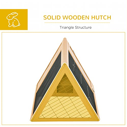 Foto 6 | Pawhut, Conejera Triangular De Madera Para Exteriores - Venta Internacional.