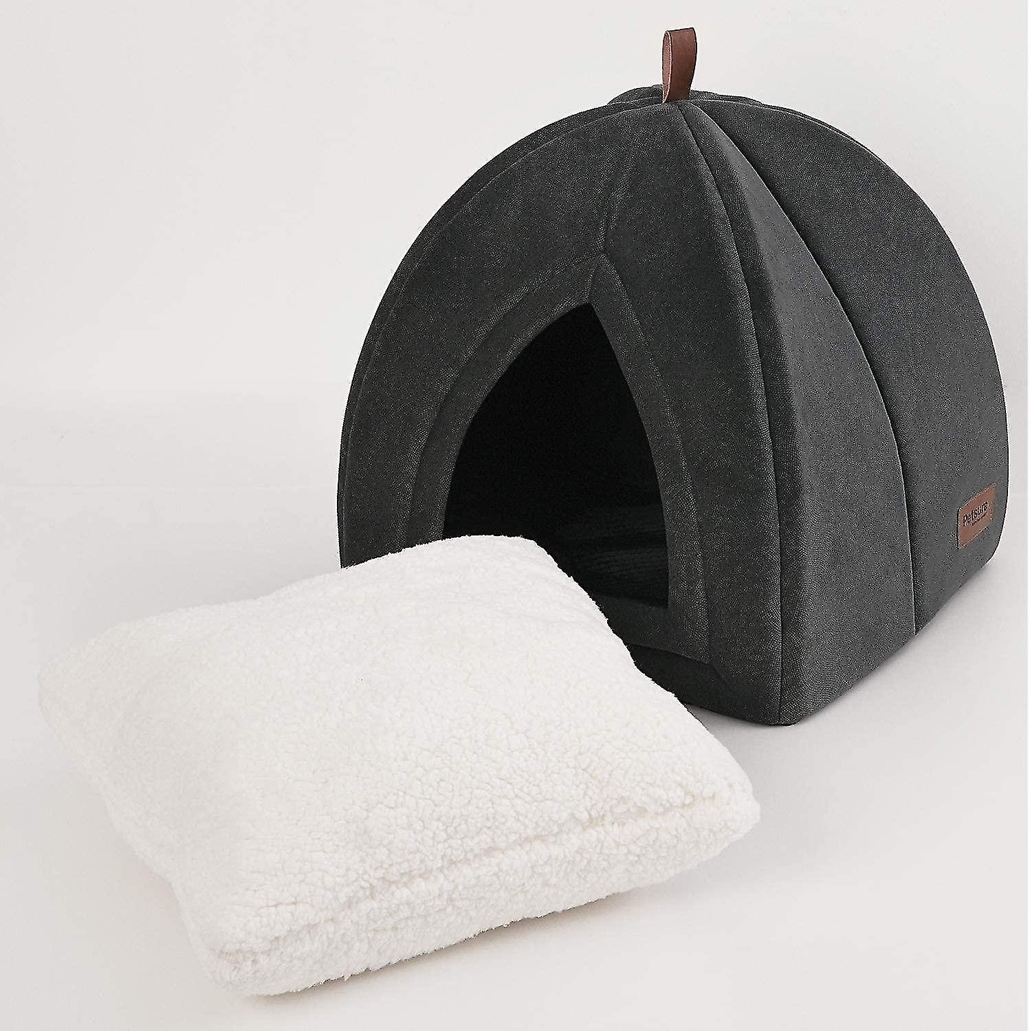 Foto 4 pulgar | Cama Tipo Cueva Para Gatos Y Perros Pequeños Sanlin Beans, Color Gris Oscuro - Venta Internacional.