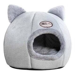 Foto 2 | Cama Tipo Cueva para Mascotas 40 Cm Gris - Venta Internacional
