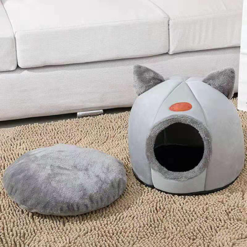 Foto 3 | Cama Tipo Cueva para Mascotas 40 Cm Gris - Venta Internacional