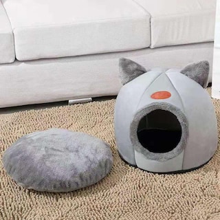 Foto 3 | Cama Tipo Cueva para Mascotas 40 Cm Gris - Venta Internacional
