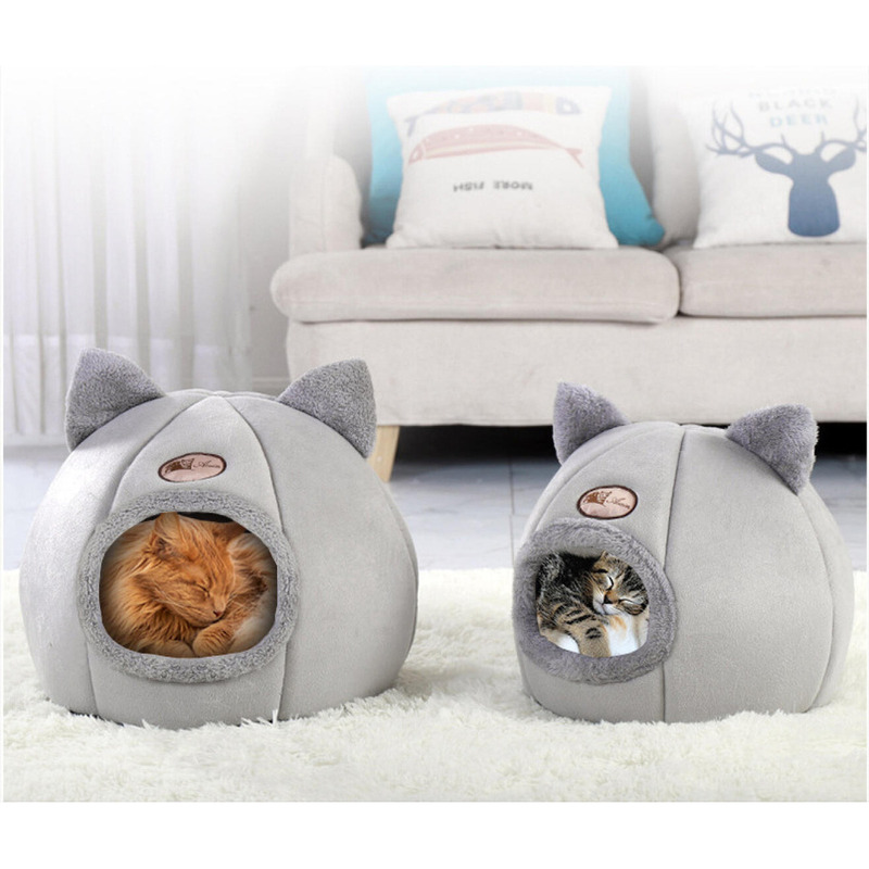 Foto 7 pulgar | Cama Tipo Cueva para Mascotas 40 Cm Gris - Venta Internacional