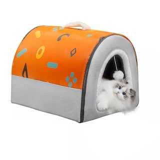 Foto 1 | 2 En 1 Cama Cueva Y Casa Para Gato Perro Mascota Con Cojín Eo Safe Imports Esi-16271 Multicolor