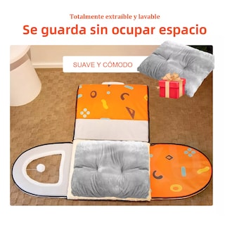 Foto 3 | 2 En 1 Cama Cueva Y Casa Para Gato Perro Mascota Con Cojín Eo Safe Imports Esi-16271 Multicolor