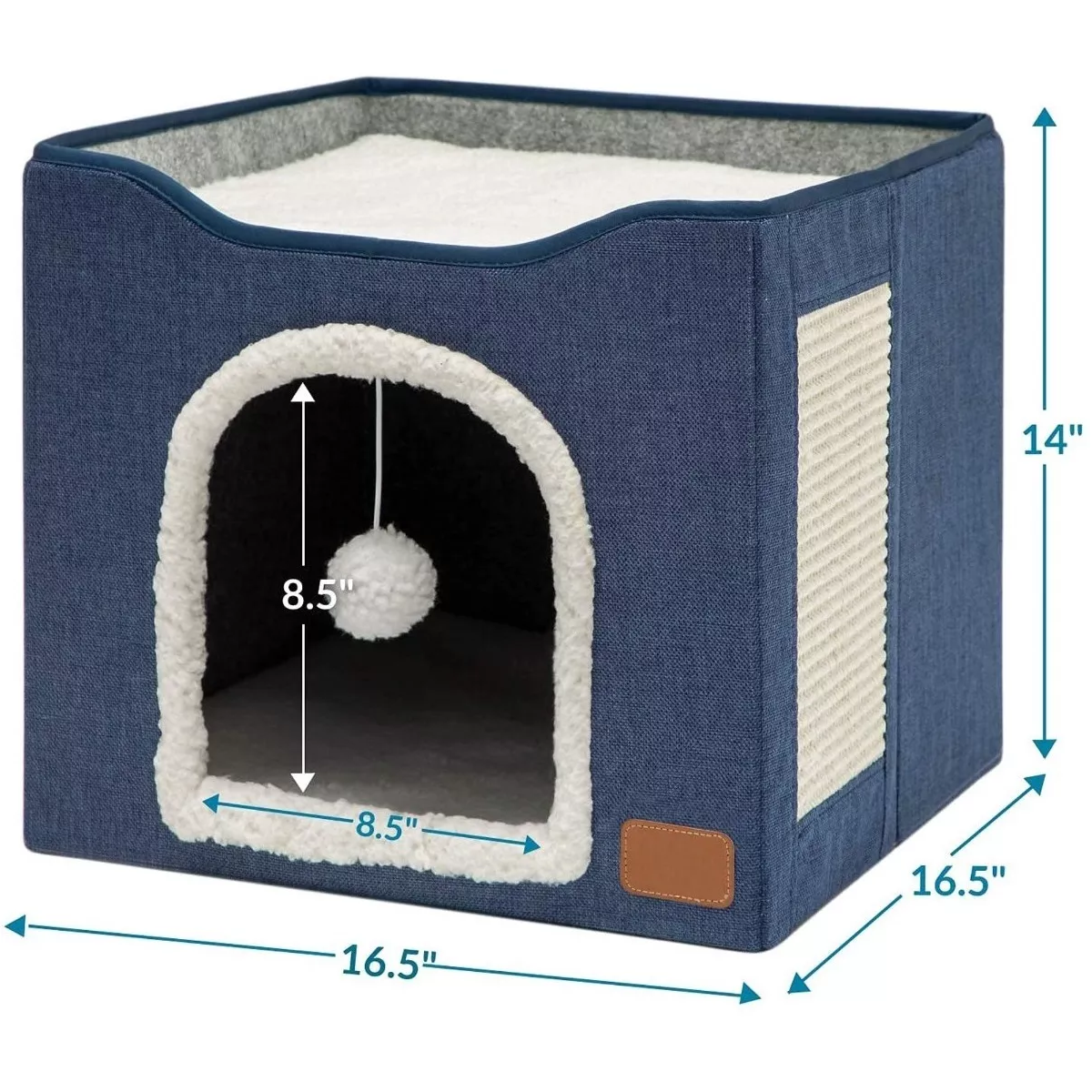 Foto 4 pulgar | Casa Y Cama Plegable Para Gato Con Cojín Suave Eo Safe Imports Esi-17295 Multicolor