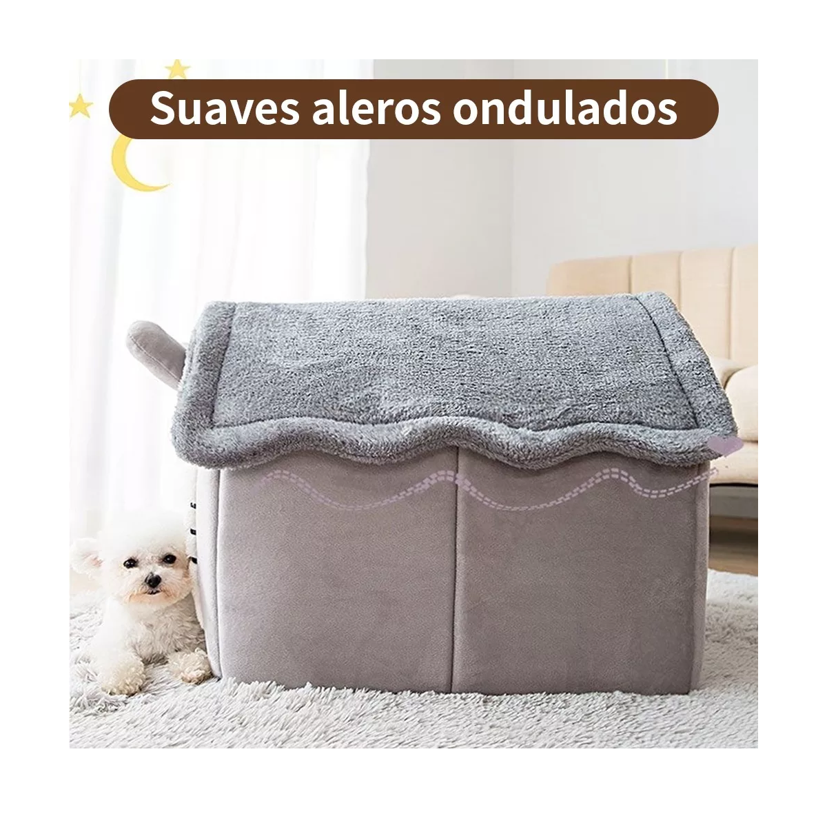 Foto 4 pulgar | Casa Cama Cueva Desmontable Para Perros/gatos Eo Safe Imports Esi-18403 Gris