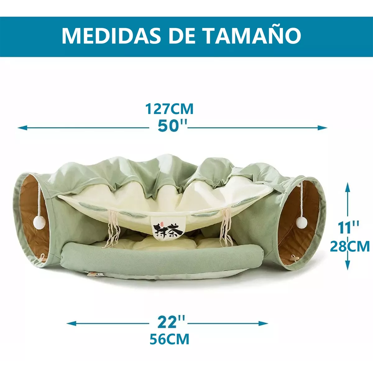 Foto 3 pulgar | Juguete Túnel De Gato Cama Para Mascotas Eo Safe Imports Esi-18404 Multicolor