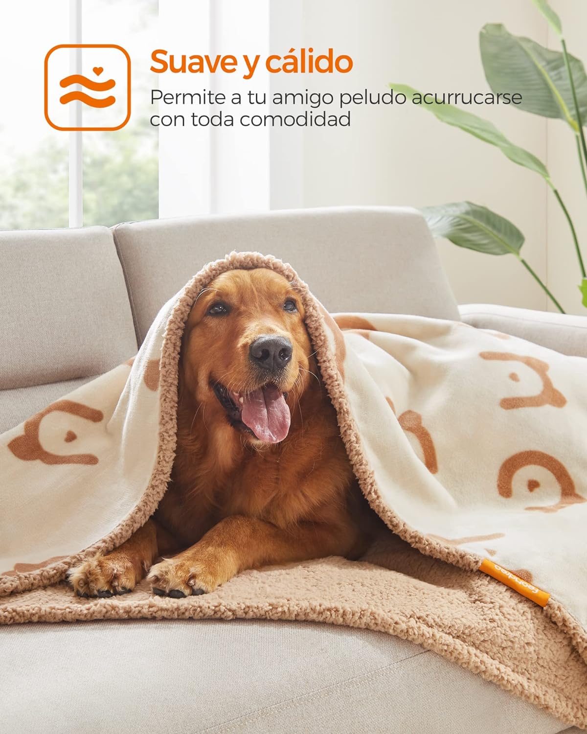 Foto 4 | Manta Impermeable Para Mascotas Feandrea 152 X 127 Cm, Color Beige