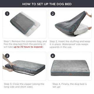 Foto 5 | Cama Impermeable Para Perros De Tamaño Mediano, 20 X 30 X 10 Cm - Venta Internacional.