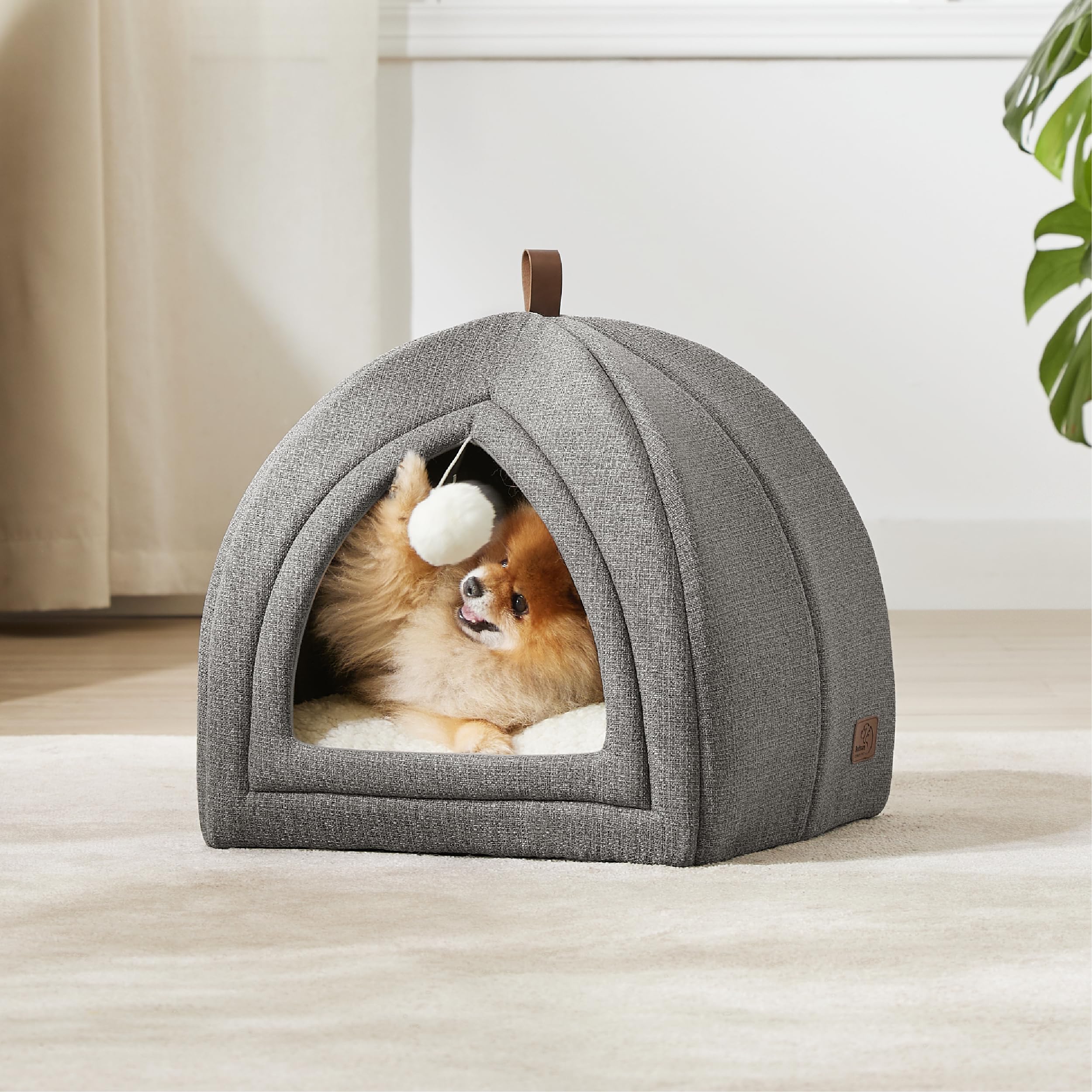 Foto 3 pulgar | Cat Bed Bedsure 2 En 1 Cat Cave House, Tienda De Campaña Con Almohada, Color Gris - Venta Internacional.