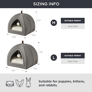 Foto 4 | Cat Bed Bedsure 2 En 1 Cat Cave House, Tienda De Campaña Con Almohada, Color Gris - Venta Internacional.