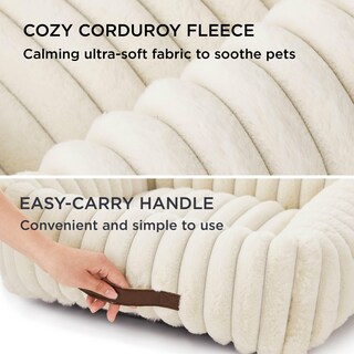 Foto 3 | Cama Para Perro, Bonita, Lavable, Con Forro Polar De Pana Peluda, Color Crema - Venta Internacional.