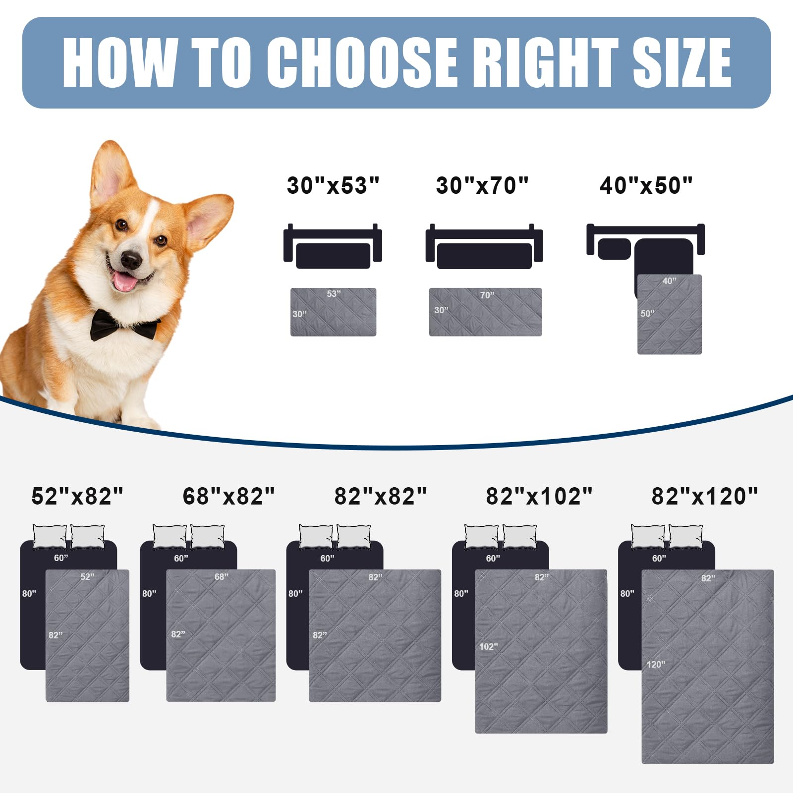 Foto 7 pulgar | Manta Impermeable Para Perros Smiry, Funda De Cama Reversible De 30 X 70 Cm - Venta Internacional.