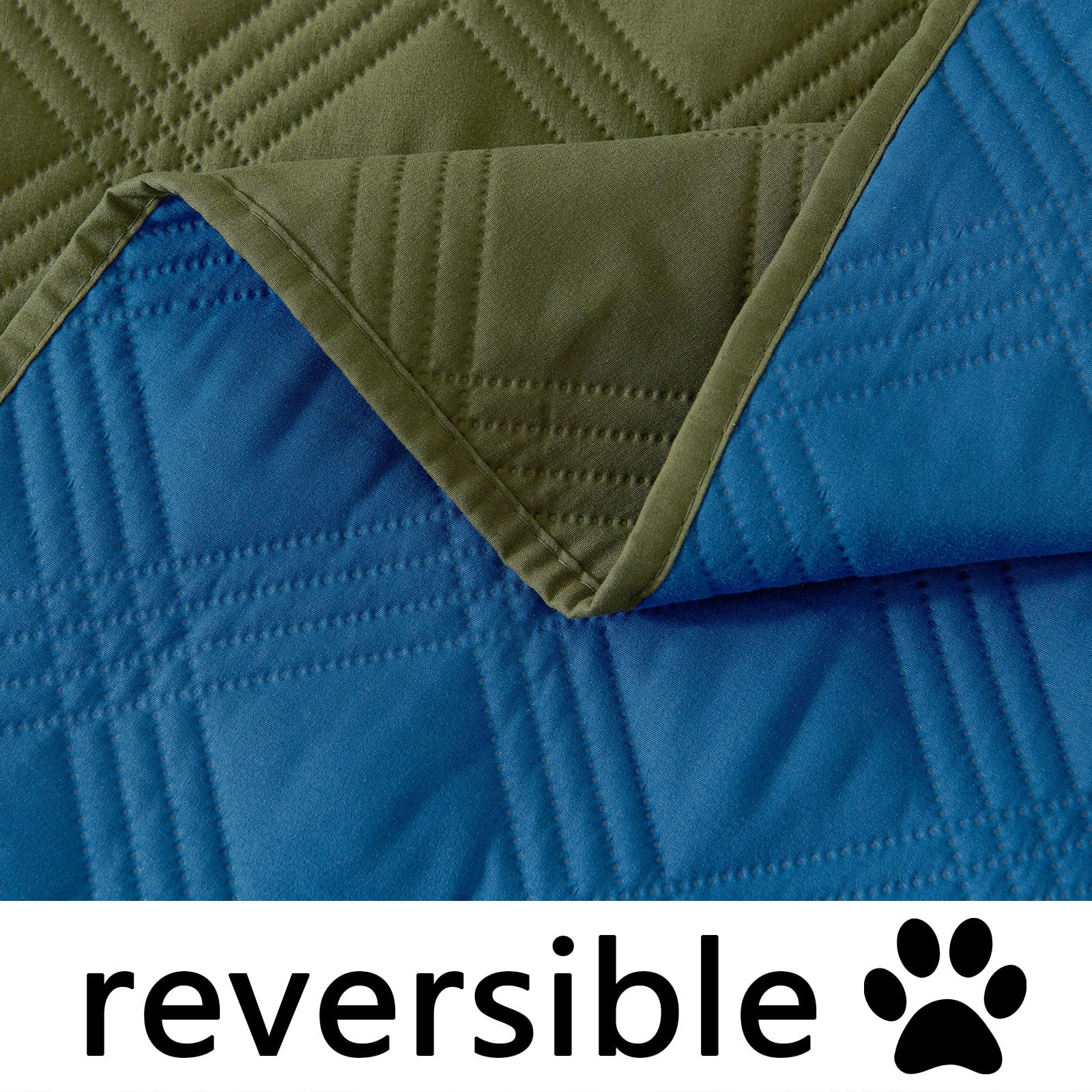 Foto 4 | Manta Impermeable Para Perros Hyha, Cama Reversible Para Mascotas, Color Verde Y Azul Marino - Venta Internacional.