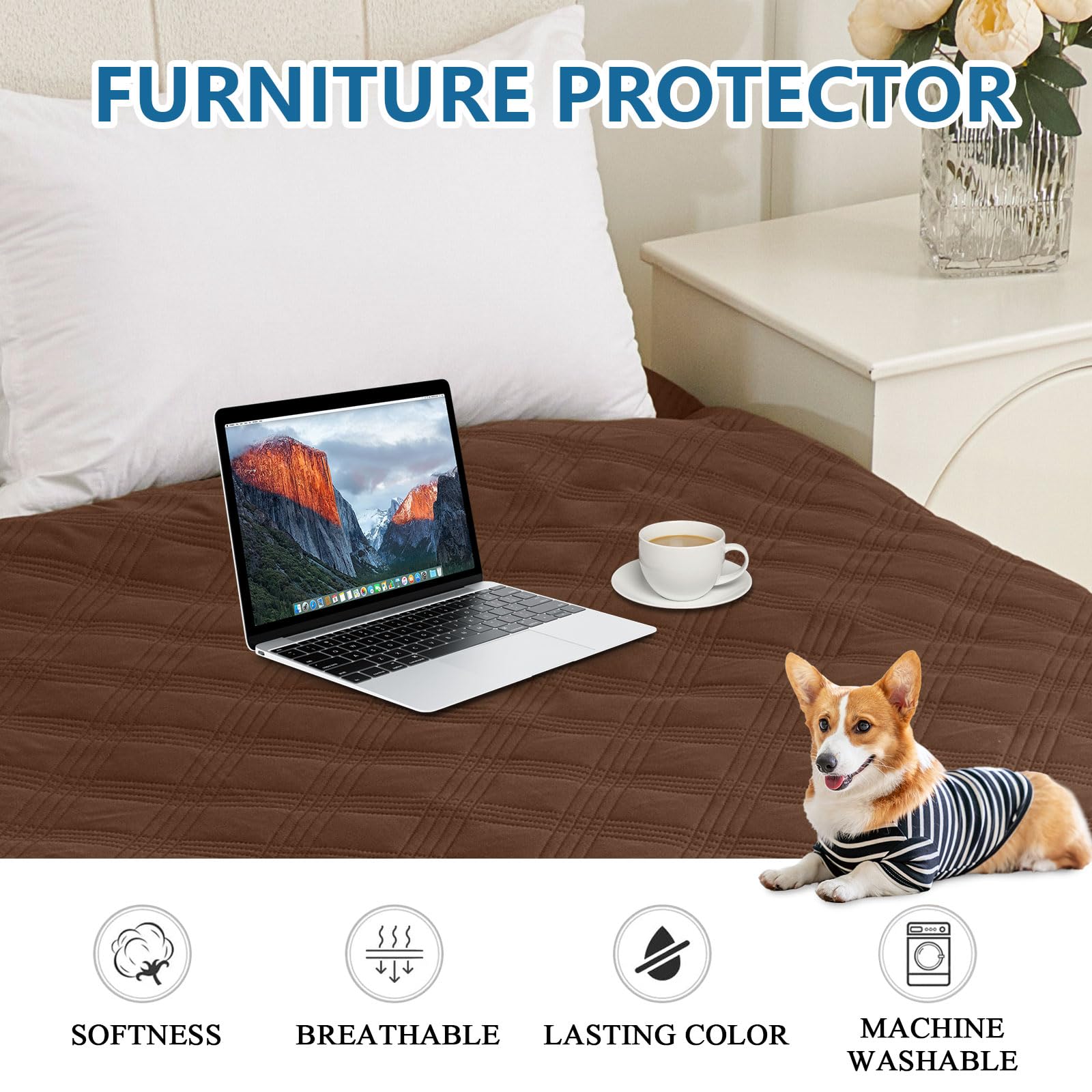 Foto 6 pulgar | Manta Impermeable Para Perros Hyha, Cama Reversible Para Mascotas, Color Marrón, 30 X 53 Cm - Venta Internacional.