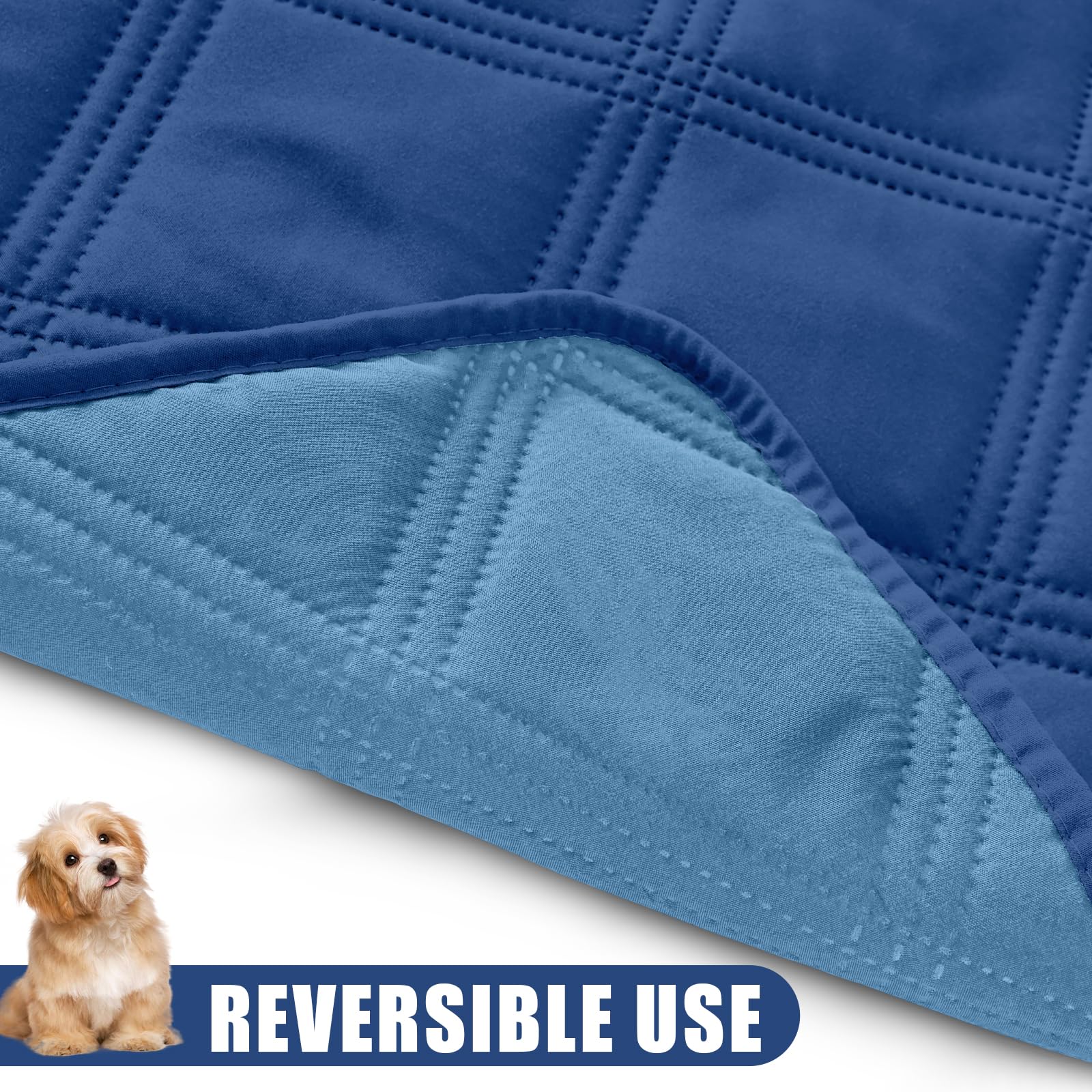 Foto 3 | Manta Impermeable Para Perros Smiry, Color Azul Marino Y Azul, 82 X 82 Cm - Venta Internacional.