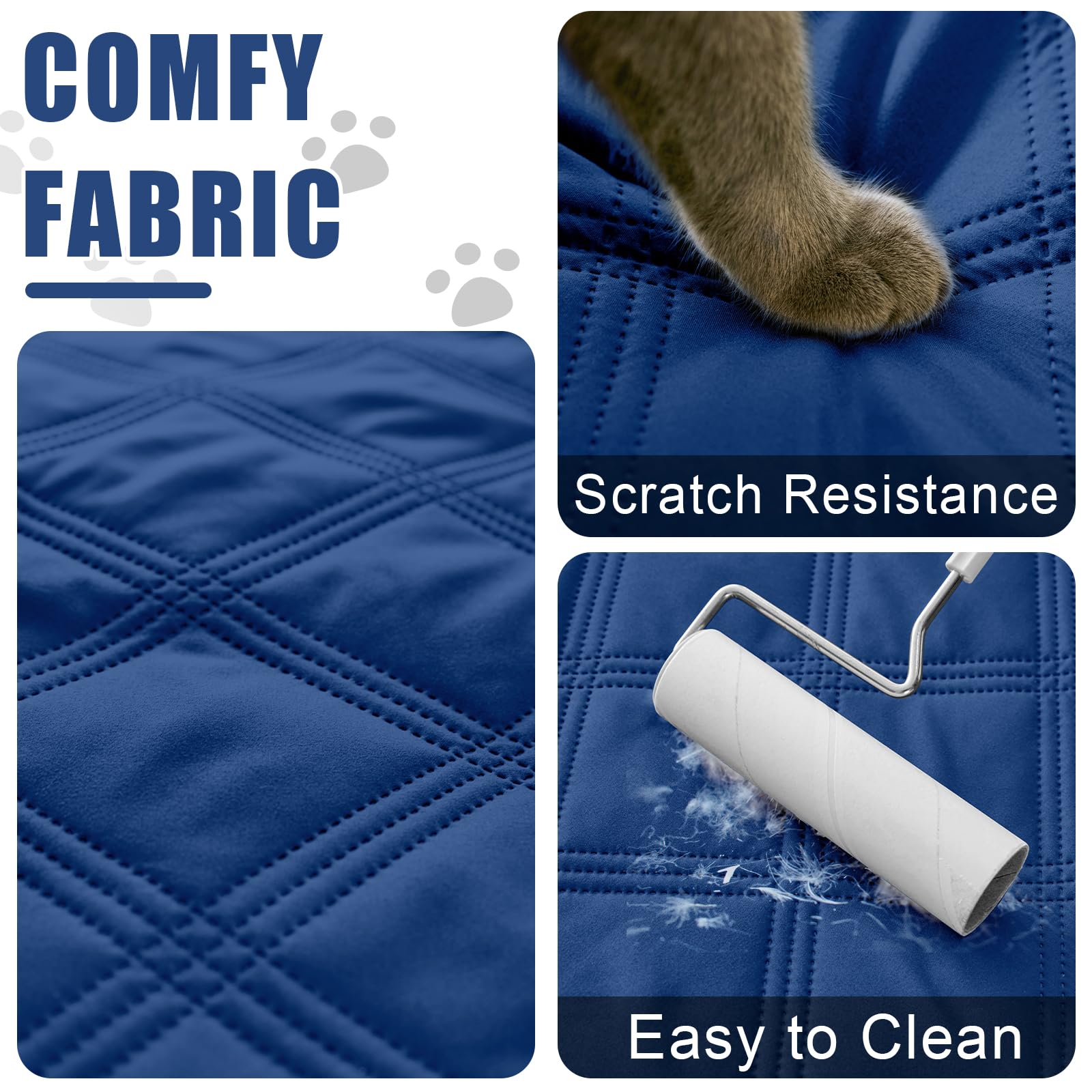 Foto 4 | Manta Impermeable Para Perros Smiry, Color Azul Marino Y Azul, 82 X 82 Cm - Venta Internacional.