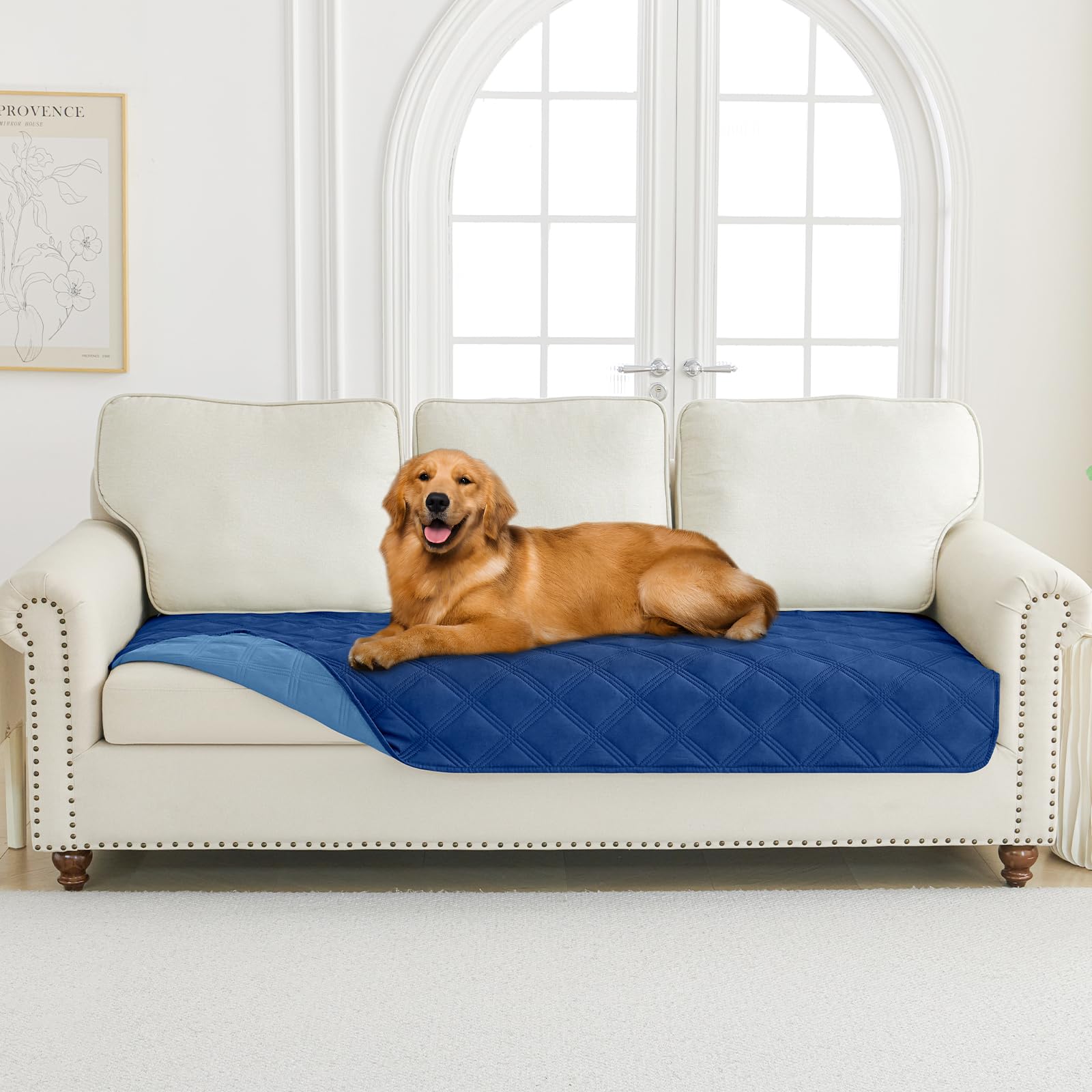 Foto 7 | Manta Impermeable Para Perros Smiry, Color Azul Marino Y Azul, 82 X 82 Cm - Venta Internacional.