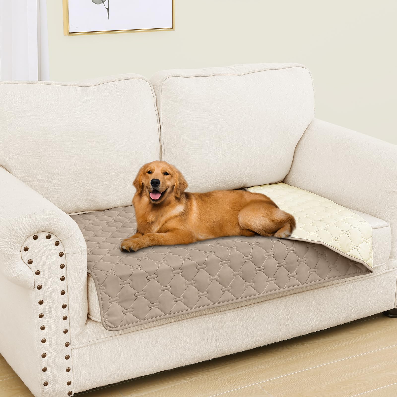 Foto 2 pulgar | Manta Impermeable Para Perros Smiry, Color Marrón Y Beige, 76 X 135 Cm - Venta Internacional.