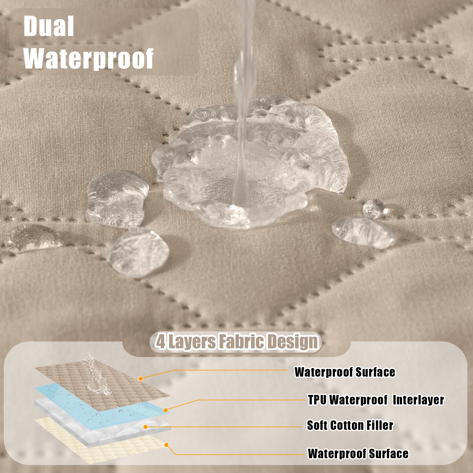 Foto 3 pulgar | Manta Impermeable Para Perros Smiry, Color Marrón Y Beige, 76 X 135 Cm - Venta Internacional.