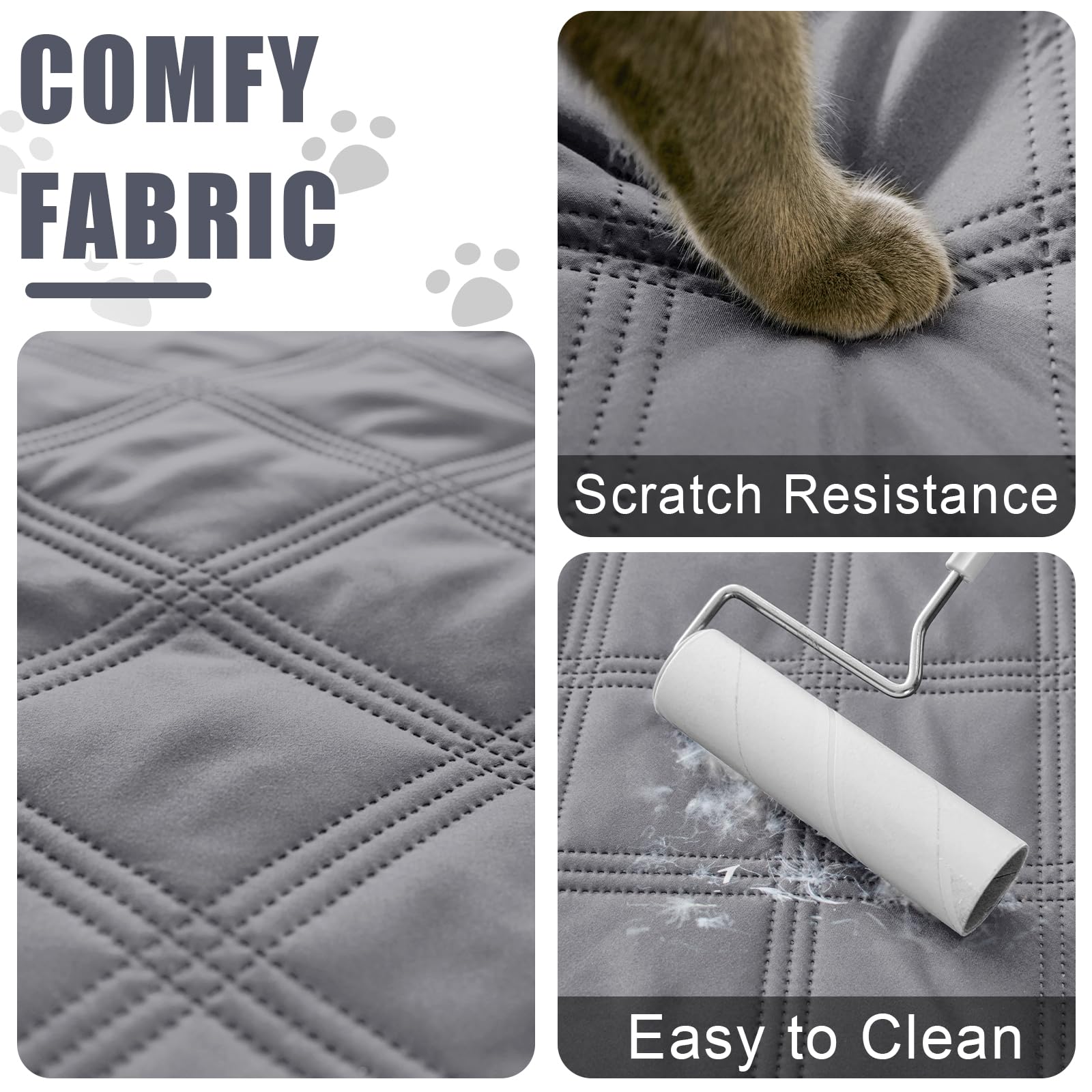 Foto 5 pulgar | Manta Impermeable Para Cama Para Perros Smiry, 30 X 70 Cm, Gris Y Gris Claro - Venta Internacional.
