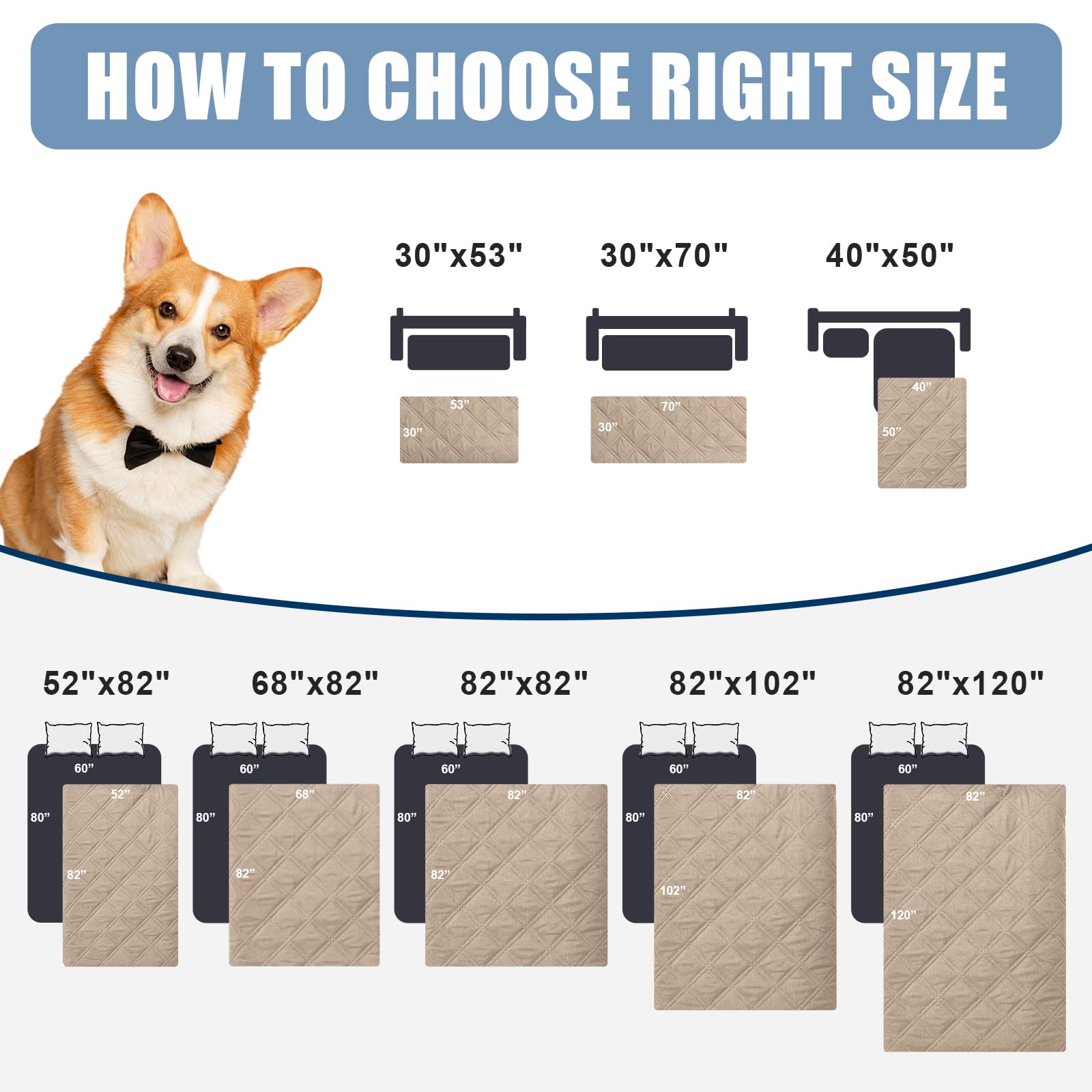 Foto 7 pulgar | Manta Impermeable Para Perros Smiry, Funda De Cama Reversible De 40 X 50 Cm - Venta Internacional.