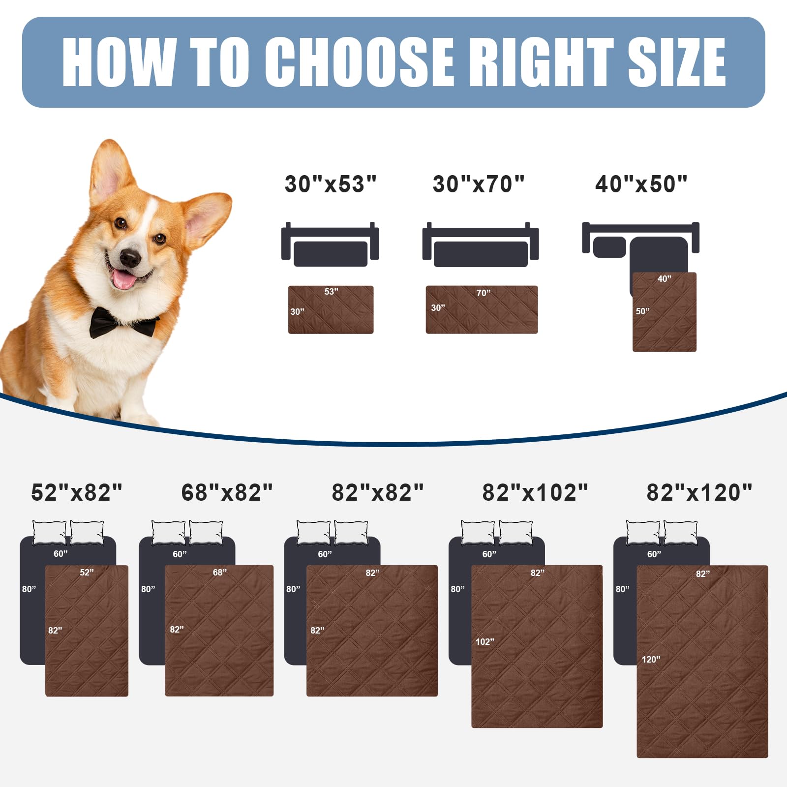 Foto 6 | Manta Impermeable Para Perros Smiry, Funda De Cama Reversible De 40 X 50 Cm - Venta Internacional.
