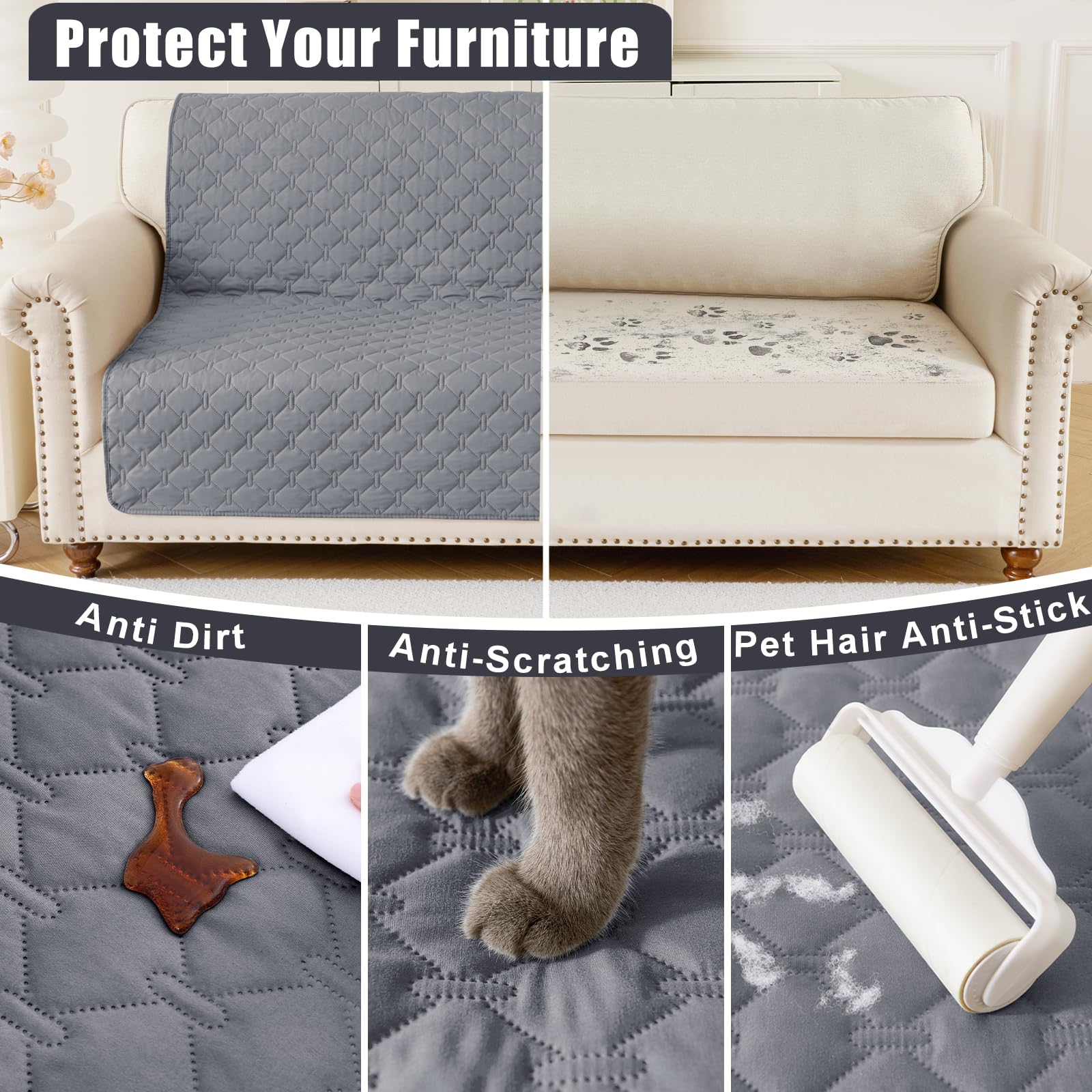 Foto 5 pulgar | Manta Impermeable Para Cama Para Perros, Gris Oscuro Y Gris Oscuro, 40 X 50 Pulgadas - Venta Internacional.