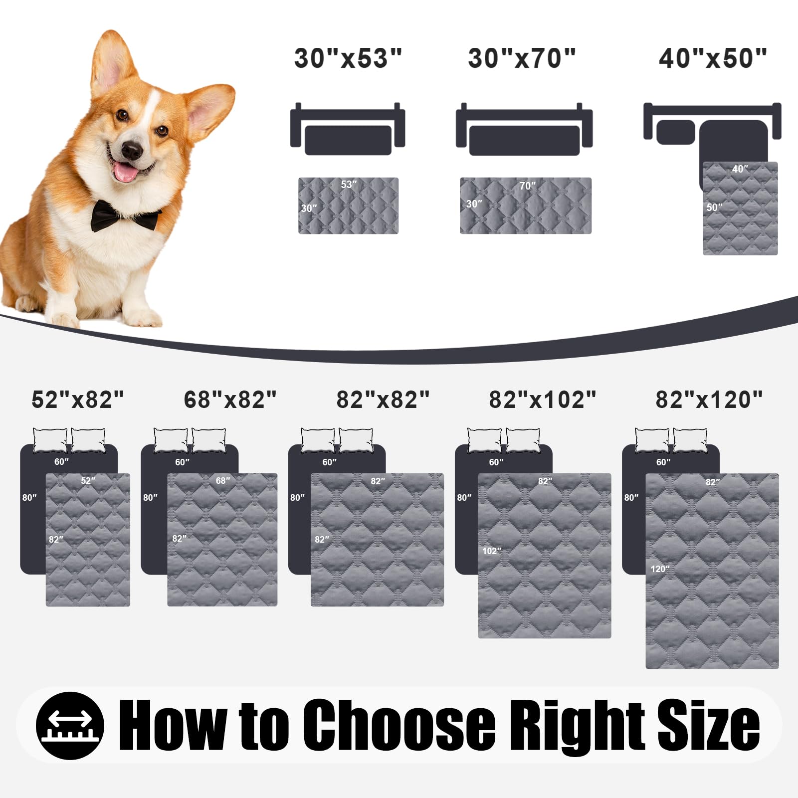 Foto 6 pulgar | Manta Impermeable Para Cama Para Perros, Gris Oscuro Y Gris Oscuro, 40 X 50 Pulgadas - Venta Internacional.