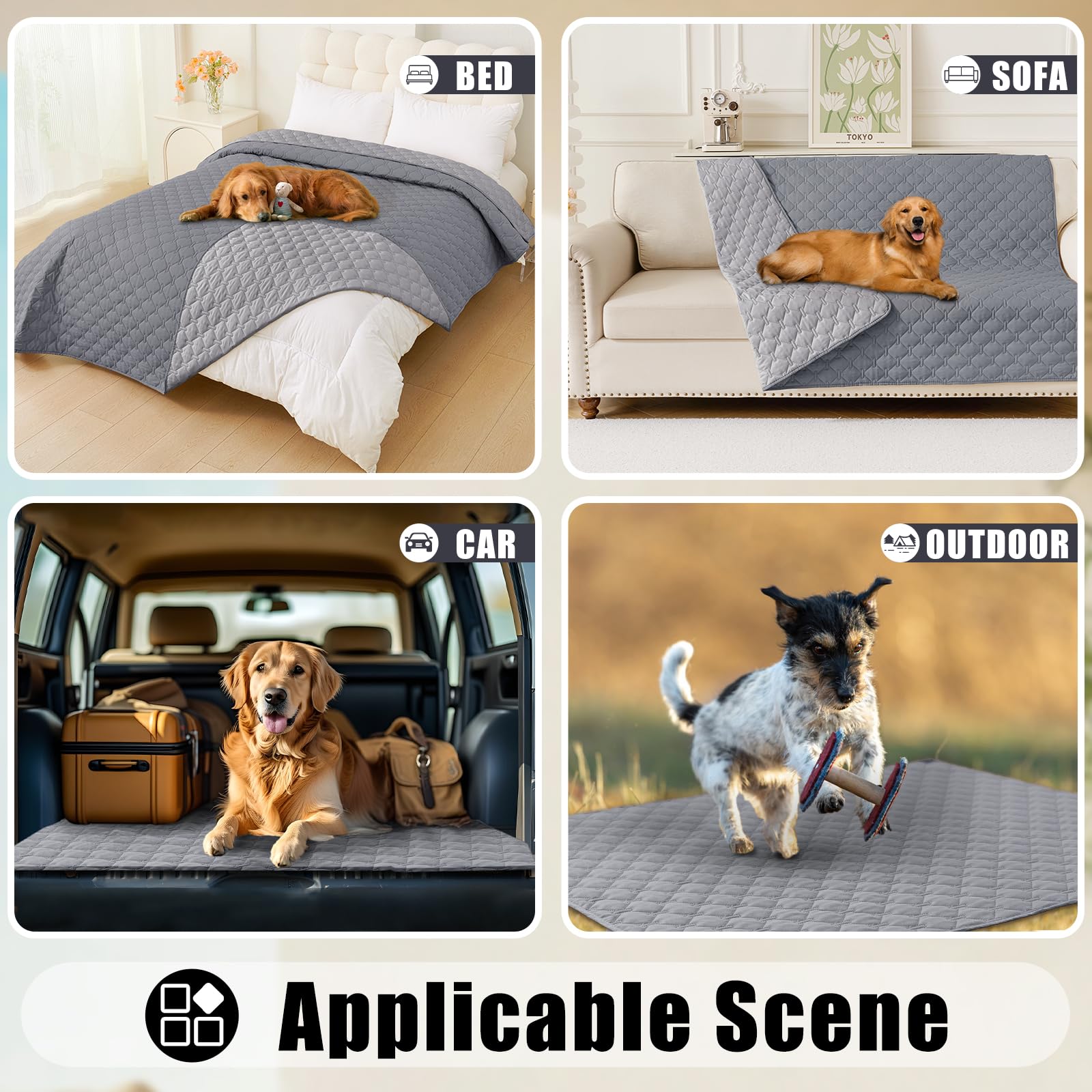 Foto 7 pulgar | Manta Impermeable Para Cama Para Perros, Gris Oscuro Y Gris Oscuro, 40 X 50 Pulgadas - Venta Internacional.