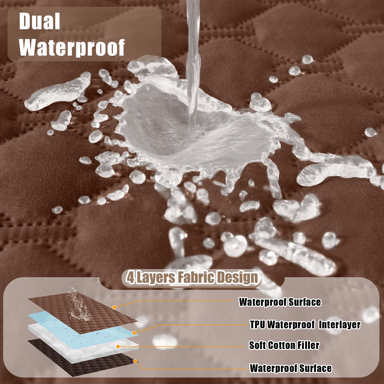 Foto 2 | Manta Impermeable Para Perros Smiry Brown/chocolate 40x50 - Venta Internacional.