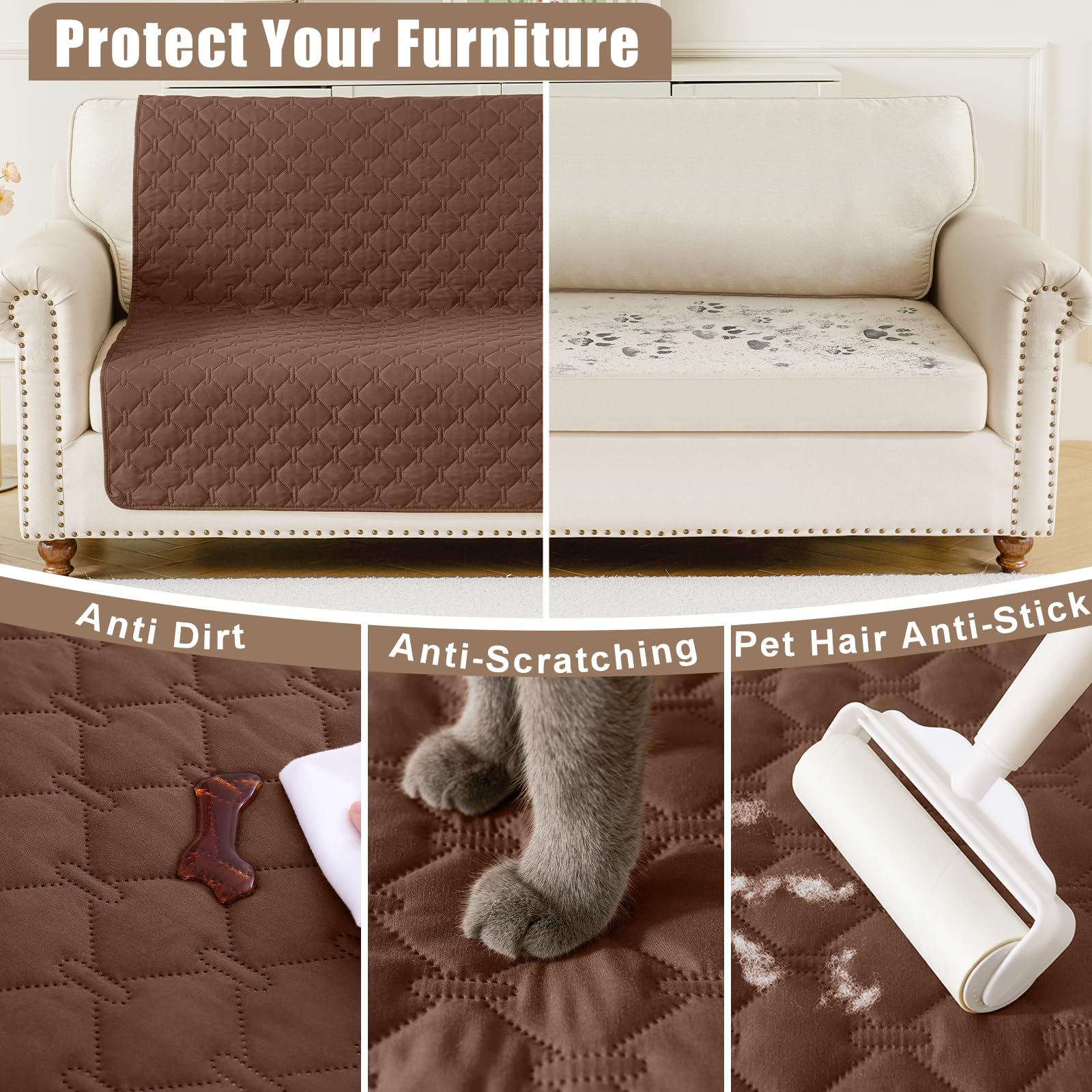 Foto 4 | Manta Impermeable Para Perros Smiry Brown/chocolate 40x50 - Venta Internacional.