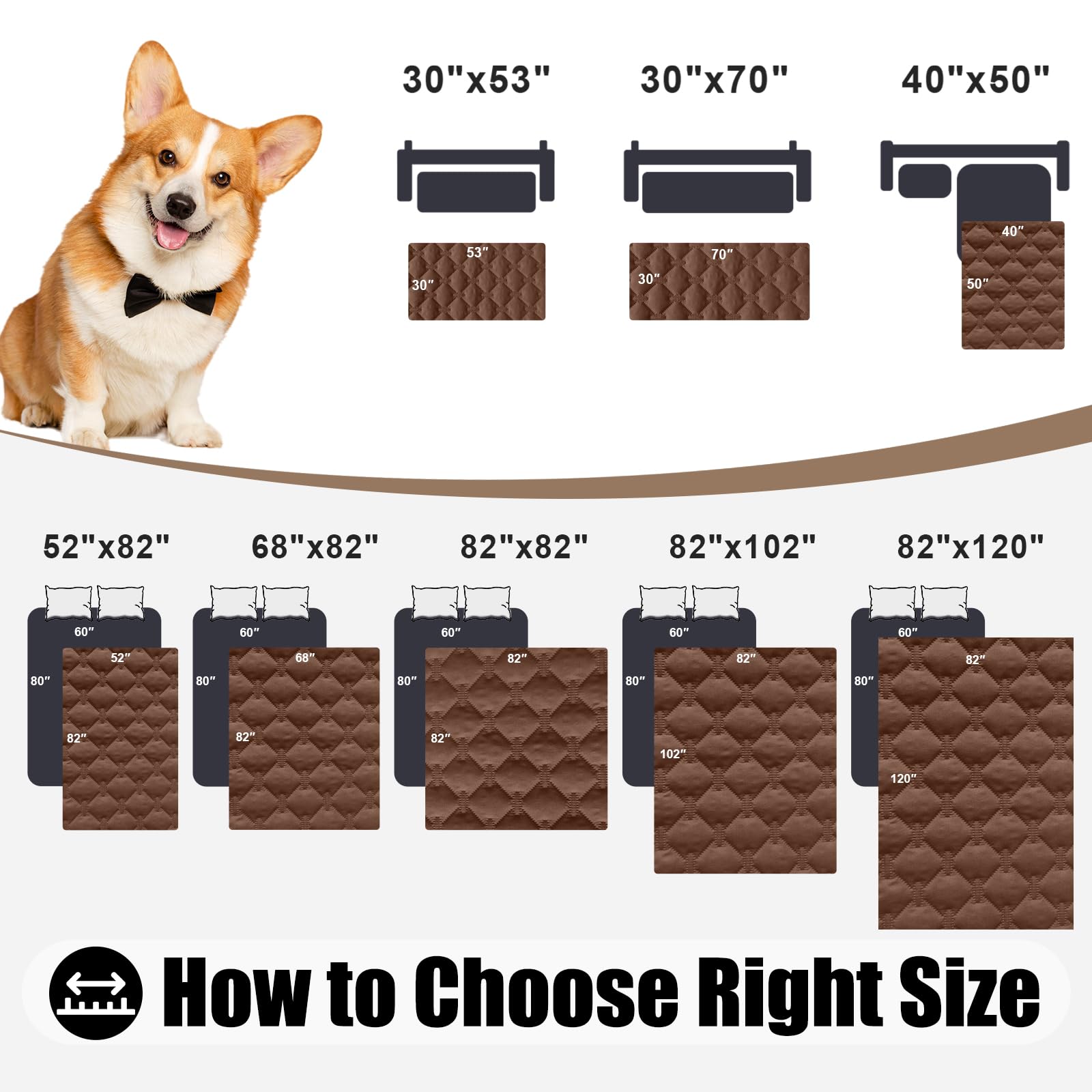 Foto 6 pulgar | Manta Impermeable Para Perros Smiry Brown/chocolate 40x50 - Venta Internacional.