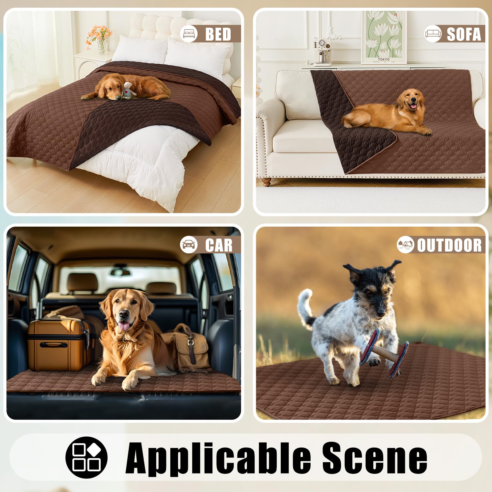 Foto 6 | Manta Impermeable Para Perros Smiry Brown/chocolate 40x50 - Venta Internacional.
