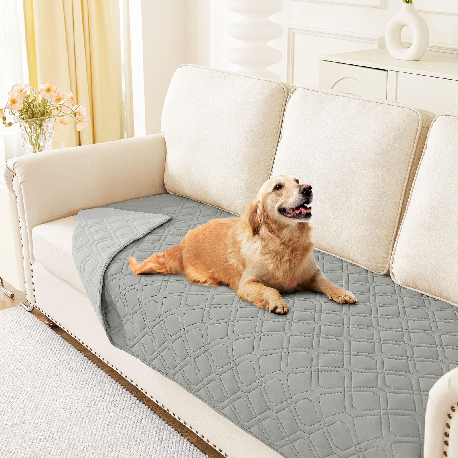 Foto 1 | Manta Impermeable Para Cama De Perro Hyha, Funda De Sofá Reversible, Gris - Venta Internacional.