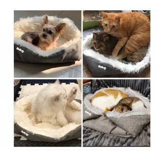 Foto 2 | Cama Para Gatos Mascotas Perros Suave Manta Lavable Plegable Gris Belug