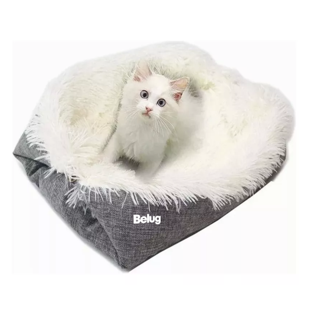 Foto 4 pulgar | Cama Para Gatos Mascotas Perros Suave Manta Lavable Plegable Gris Belug