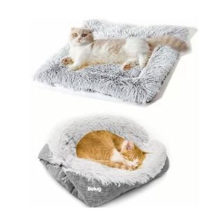 Foto 5 | Cama Para Gatos Mascotas Perros Suave Manta Lavable Plegable Gris Belug