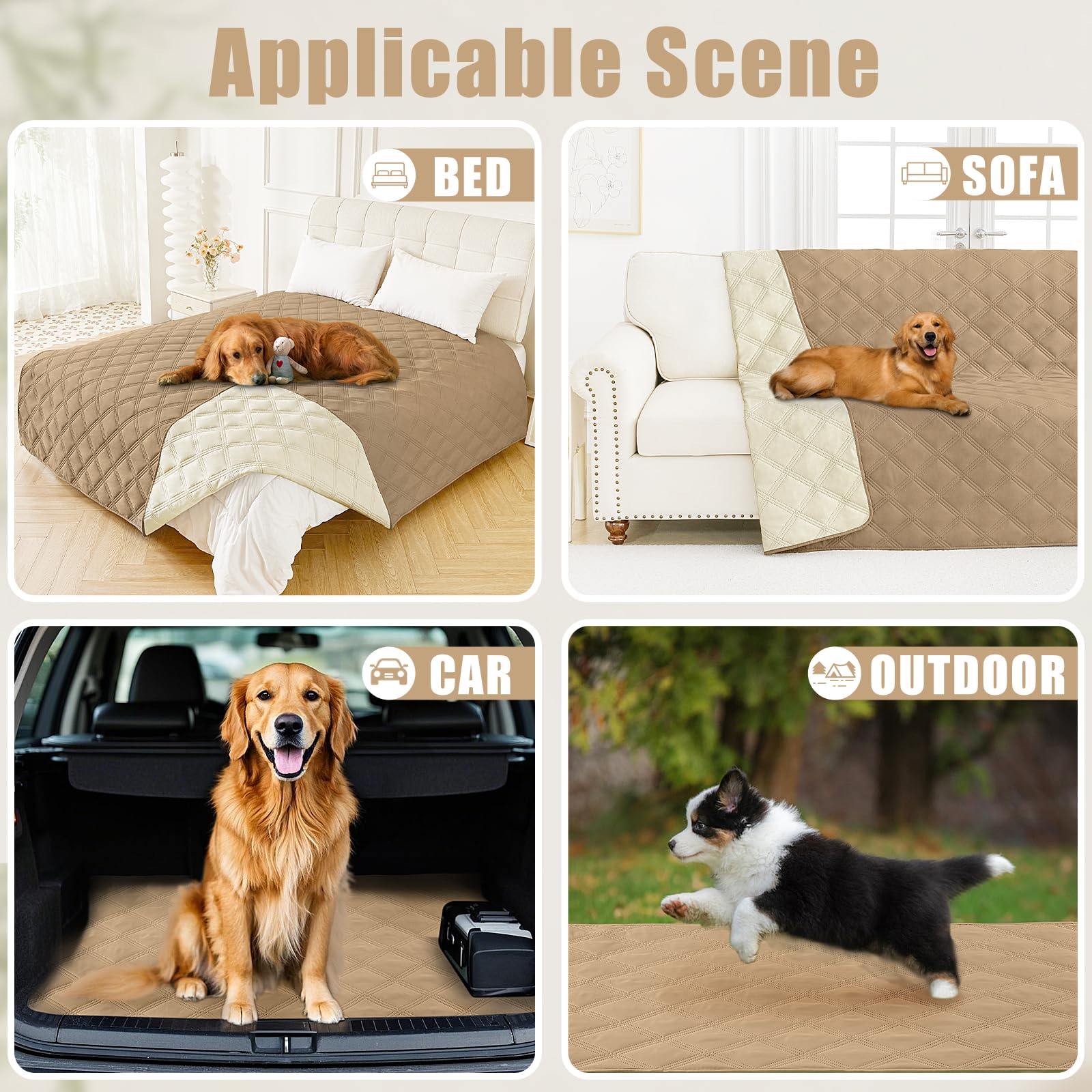 Foto 5 | Manta Impermeable Para Perros Smiry 30 X 70 Cm, Color Camel/beige - Venta Internacional.
